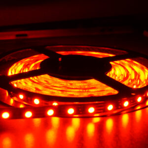 Tsong- 12V DC input 8mm width smd 2835 60 LEDs/meter colorful color Red Color LED Strip Light (5m)  IP20 Non waterproof flexible strips