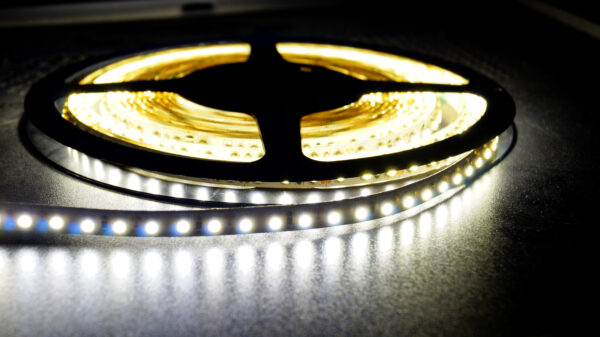 Tsong - 12V DC input 8mm width smd 2835 120 LEDs/meter single color CRI>90 Warm White 3000K LED Strip Light (5m) IP20 Non waterproof flexible strips - Image 2