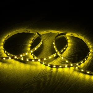 Tsong- 12V DC input 8mm width smd 2835 60 LEDs/meter colorful color Yellow Color LED Strip Light (5m)  IP20 Non waterproof flexible strips